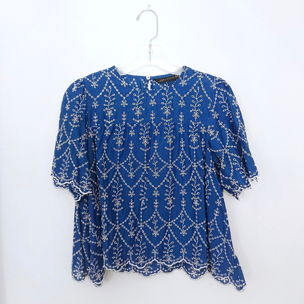 Zara Eyelet Top